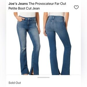 Joe’s Jeans The Provocateur Petite Bootcut Far Out blue distressed Size 24 NWT